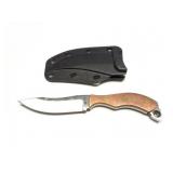 HAND MADE KNIFE WITH SHEATH- MARKED SC11 AND D2