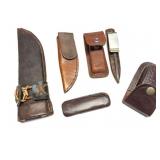 LEATHER KNIFE SHEATH LOT