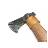 HAND FORGED- TOMAHWAK- HATCHET- LEATHER - ALL