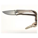 CH - 3503- FOLDING KNIFE WITH HAND MADE FOB