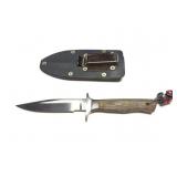 CUSTOM HANDMADE KNIFE WITH HAND MADE SHEATH-