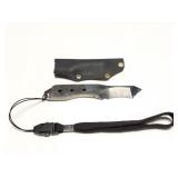 CUSTOM HAND MADE KNIFE- MARKED 6150- WITH SHEATH