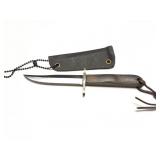 CUSTOM HAND MADE KNIFE WITH HAND MADE SHEATH