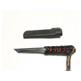 HAND MADE KNIFE- WRAPPED HANDLE- WITH FOB- WITH