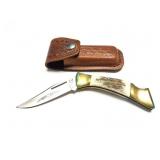 PARKER IMAI- FOLDING KNIFE- WITH LEATHER SHEATH-