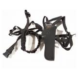 GUN HOLSTER WITH BELT AND AMMO BELT-