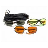3-PAIR SUNGLASSES WITHB2 SOFT STORAGE BAGS