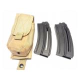 2- 22 LR- MAGAZINES WITH POUCH- UNMARKED