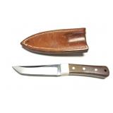 CUSTOM HAND MADE KNIFE- WITH HAND MADE LEATHER