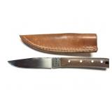 CUSTOM HAND MADE KNIFE- WITH HAND MADE LEATHER