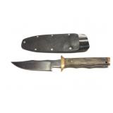 CUSTOM HAND MADE KNIFE- WITH HAND MADE SHEATH -