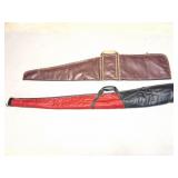 2- LEATHER LONG GUN CASES