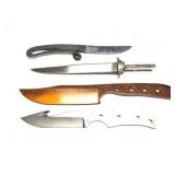 4-CUSTOM MADE KNIVES- NO HANDLES