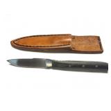 CUSTOM HAND MADE KNIFE- WITH HAND MADE LEATHER