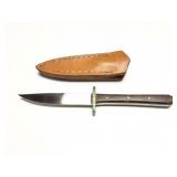 CUSTOM HAND MADE KNIFE WITH HAND MADE LEATHER