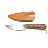 CUSTOM HAND MADE KNIFE- HAND MADE LEATHER SHEATH-
