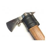 HAND FORGED- TOMAHWAK- HATCHET- LEATHER- ALL HAND