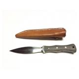 CUSTOM HAND MADE KNIFE- HAND MADE LEATHER SHEATH-