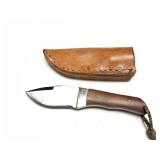 CUSTOM HAND MADE KNIFE- WITH HAND MADE LEATHER