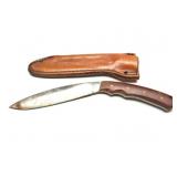 CUSTOM HAND MADE KNIFE- HAND MADE LEATHER SHEATH-