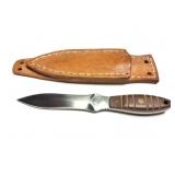 CUSTOM HAND MADE KNIFE WITH HAND MADE LEATHER