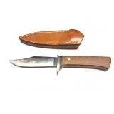 CUSTOM HAND MADE KNIFE WITH HAND MADE LEATHER