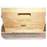 2 - WOODEN WINE CRATES