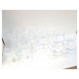 ETCHED STEMWARE- SET- 7 TALL AND 7 WIDE