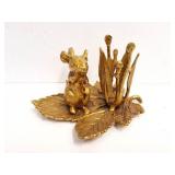 SOLID BRASS- MOUSE CANDLE HOLDER