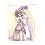 BABS- ORIGINAL- PENCIL- WATERCOLOR- UN FRAMED-