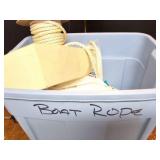 BOAT ROPE- TOTE-LARGE TOTE OF ASSORTED BOAT ROPE