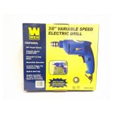 WEN- NEW- 3/8" VARIABLE ELECTRIC DRILL- IN
