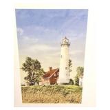 RANDALL HIGDON-" TAWAS POINT LIGHT"- LIGHTS OF