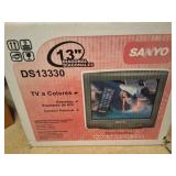 SANYO- NEW 13 INCH TV- NEW IN OPEN BOX