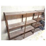 BROWN METAL  SHELVING UNIT