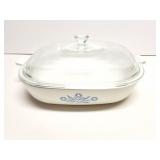 CORNING WARE GLASS DISH AND LID