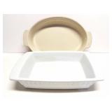 2 - HEAVY GLASS CASSEROLE DISHES