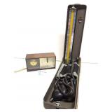 NELKIN VINTAGE BLOOD PRESSURE CUFF AND WESTCLOCK