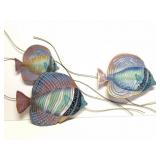 METAL STRIPED FISH WALL HANGING- VERY NICE