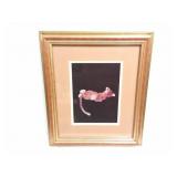 FRAMED PHOTO- BABY DRESSED AS CHEETAH SLEEPING-