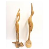 HAND CARVED WOODEN AQUATIC BIRDS