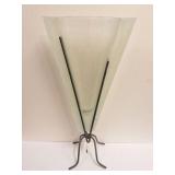 GLASS AND METAL DECOR ITEM