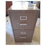 2 DRAWER METAL FILING CABINET