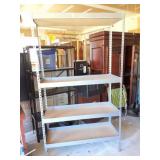 METAL SHELVING UNIT- 4 SHELVES-NO CONTENTS