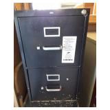 2- DRAWER METAL FILING CABINET WITH KEY