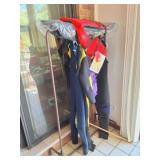 LIFE JACKETS AND WET SUITS WITH RACK