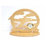 HAND MADE WOODEN AIRPLANE CLOCK