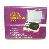 10 PC. LARGE HOLE SAW KIT- NEW IN BOX