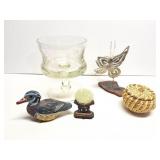HEAVY DUCK- HAND CARVED IREM - GLASSWARE AND MORE