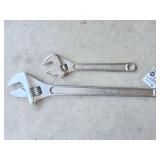 PITTSBURGH 24 AND 15 INCH NEW ADJUSTABLE WRENCHES
